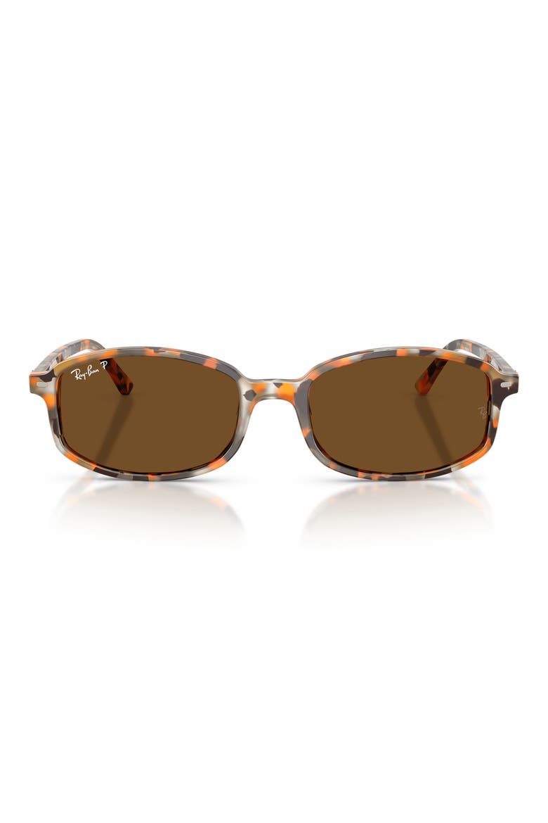 56mm Polarized Square Sunglasses, Main, color, HAVANA BROWN GREY / BROWN