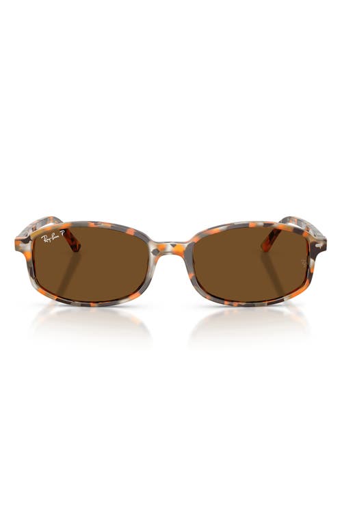 Ray-Ban 56mm Polarized Square Sunglasses in Havana Brown Grey/brown at Nordstrom