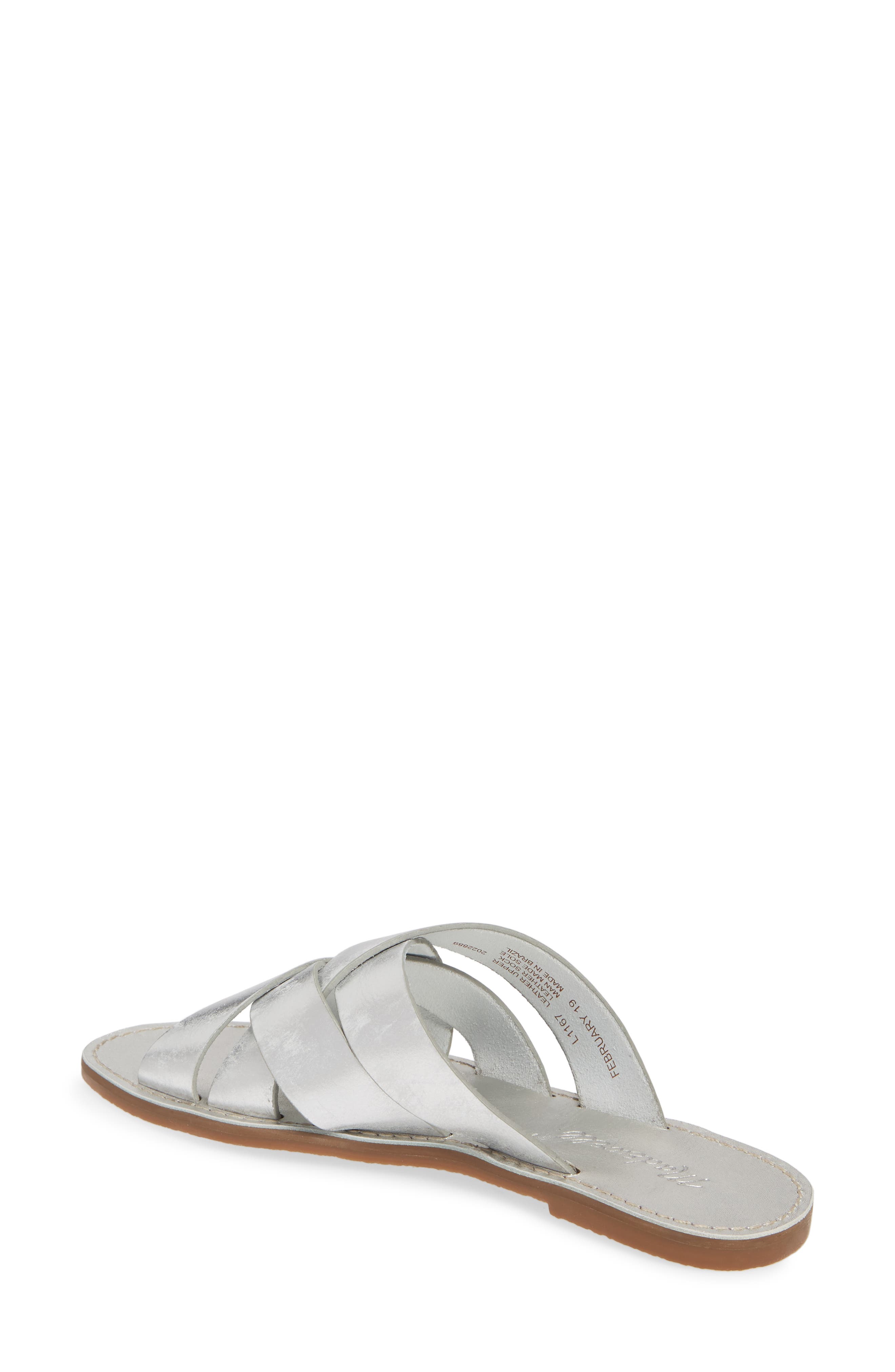 The Boardwalk Woven Slide Sandal, Alternate, color, SILVER