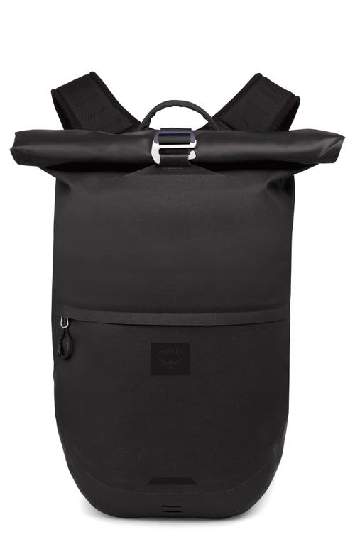 Osprey Metron Wp 25 Waterproof Roll Top Backpack In Raven Black