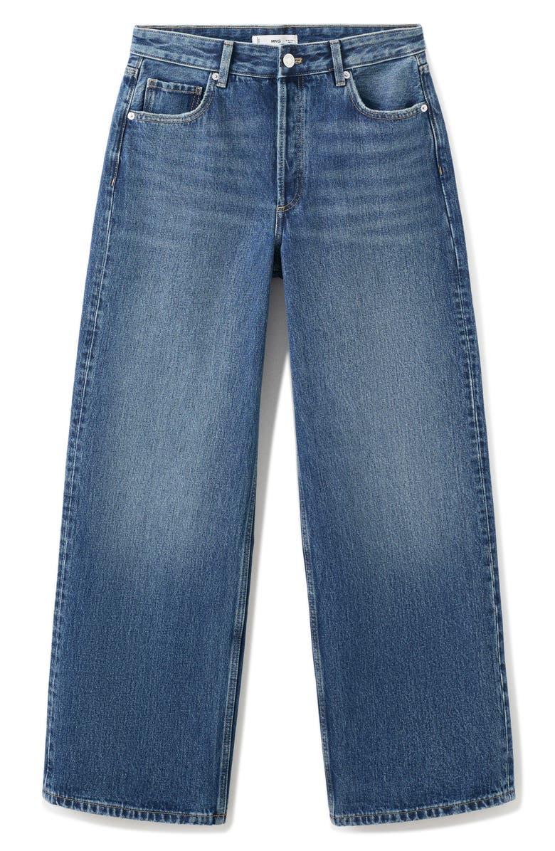 MANGO Low Rise Straight Leg Jeans, Alternate, color, Dark Blue