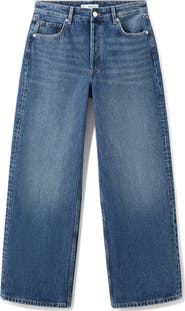 MANGO Low Rise Straight Leg Jeans