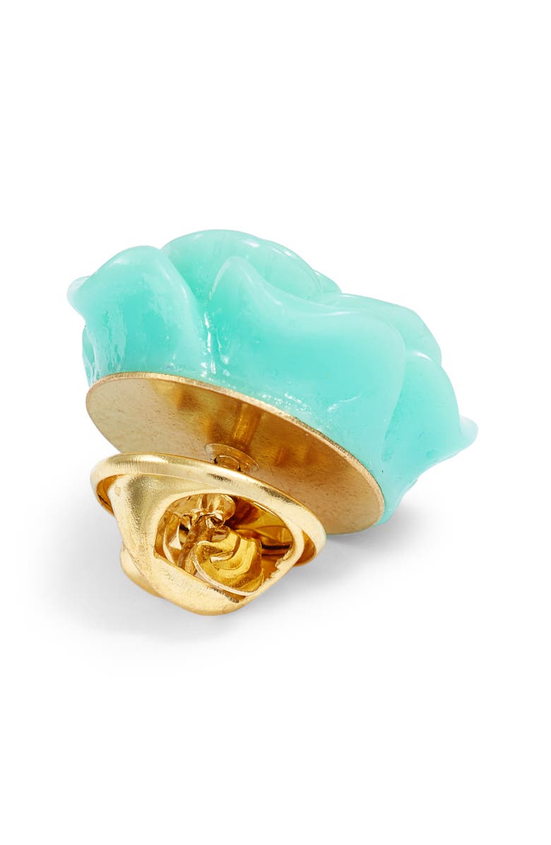 CLIFTON WILSON Flower Lapel Pin, Alternate, color, Blue