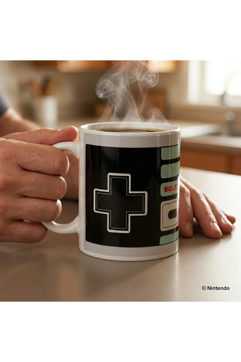 11 oz Nintendo NES Controller Wrap Ceramic Mug, Alternate, color, Multicolored