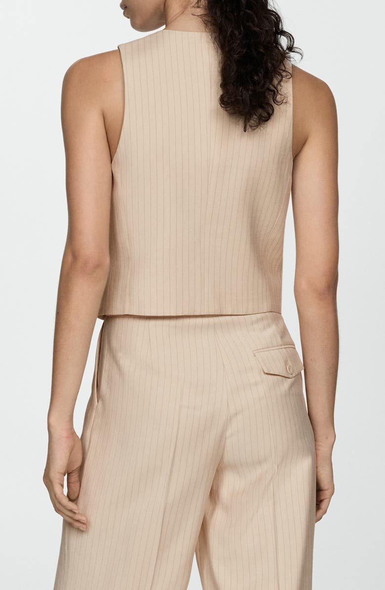 MANGO Stripe Suit Waistcoat, Alternate, color,