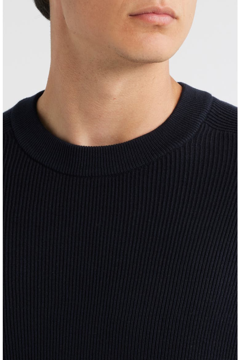 Kaley 6499 Cotton Crewneck Sweater, Alternate, color, NAVY BLUE