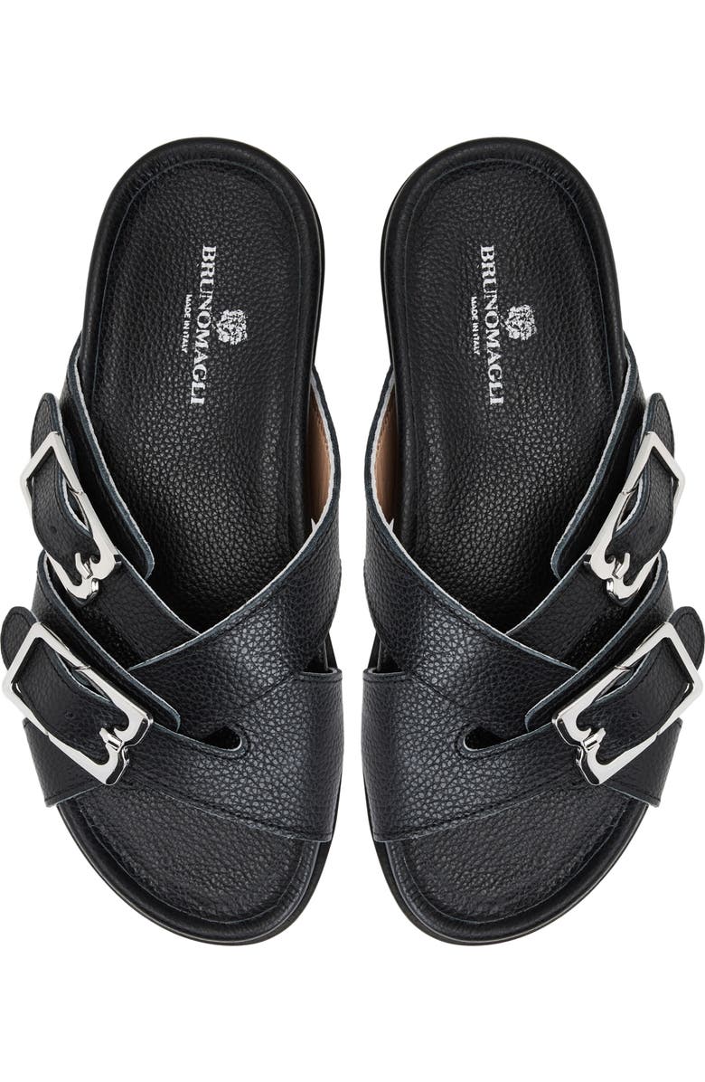 Bruno Magli Genesis Slide Sandal, Alternate, color, Black Tumbled