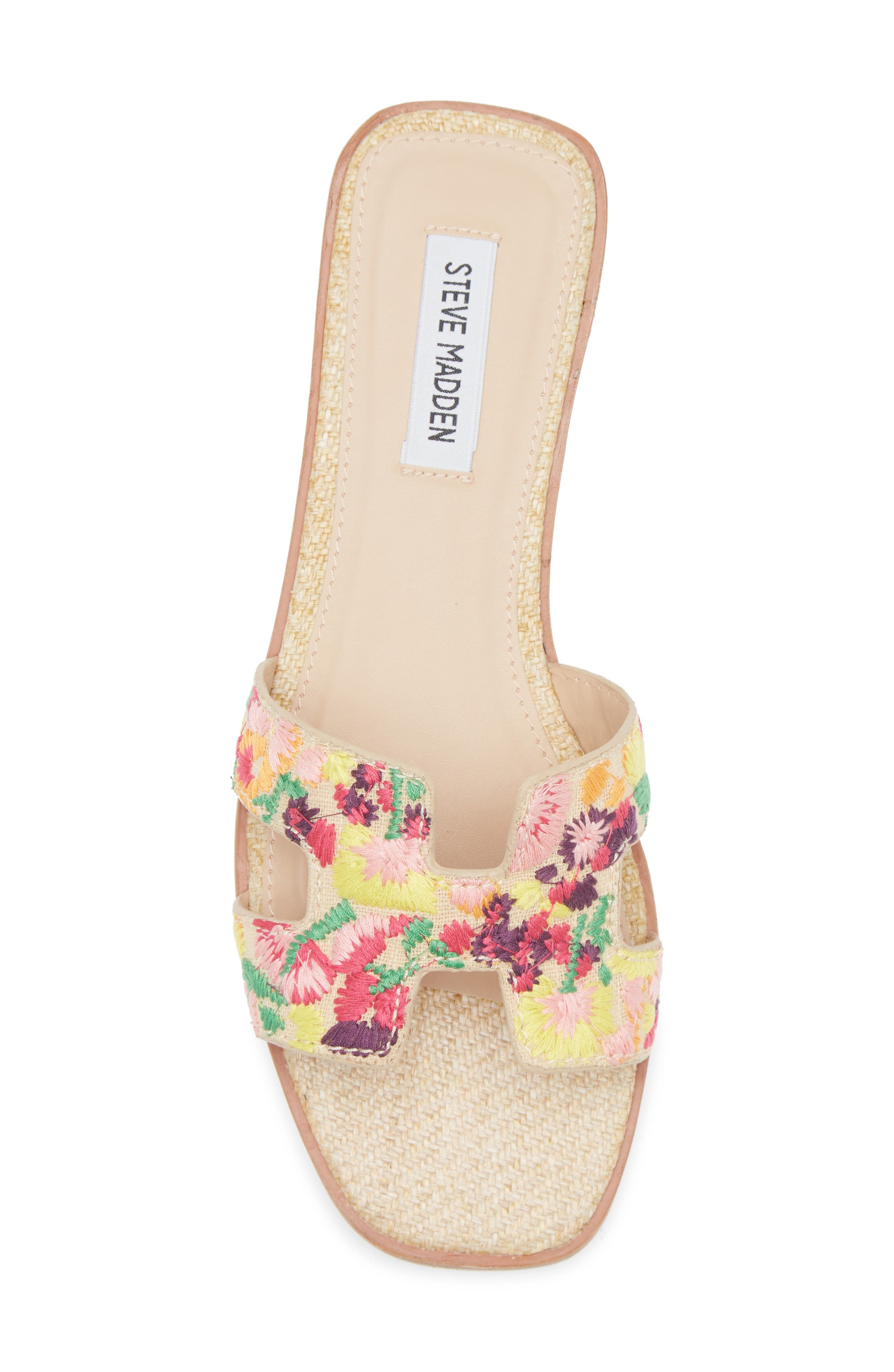 Steve Madden Hadyn Floral Embroidered Slide Sandal, Alternate, color, 