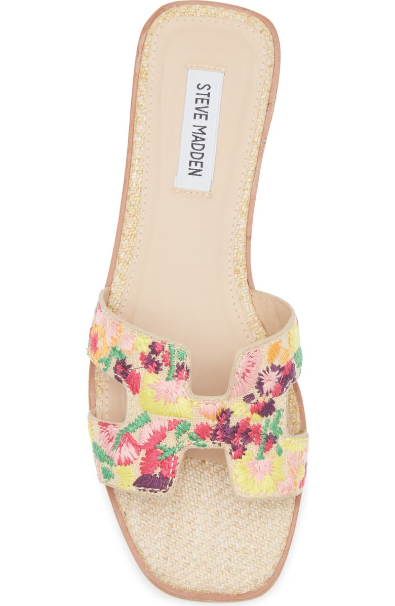 Steve Madden Hadyn Floral Embroidered Slide Sandal, Alternate, color,