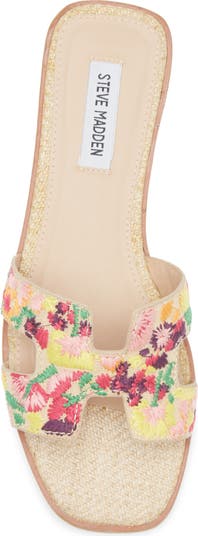 Hadyn Floral Embroidered Slide Sandal
