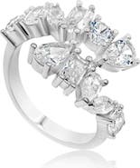 SHYMI Multicut Cubic Zirconia Bypass Ring