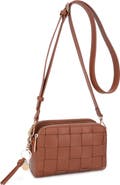 Mali + Lili Nora Woven Faux Leather Crossbody Bag