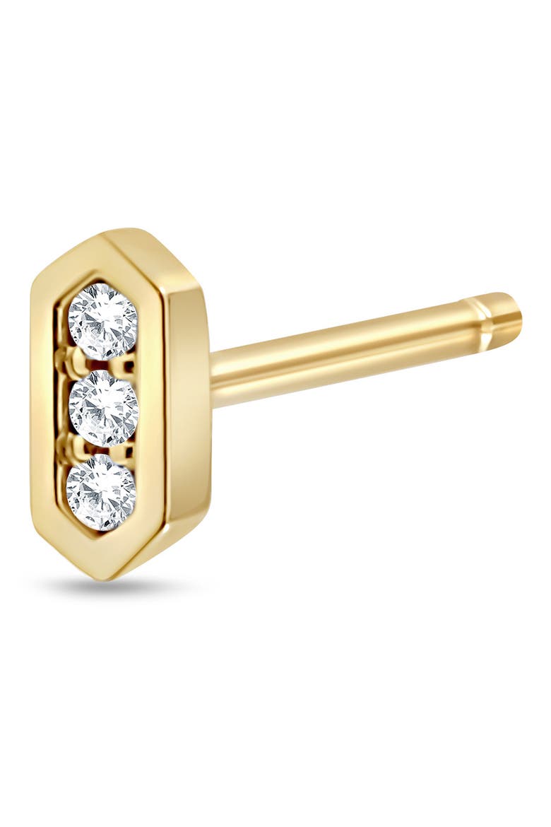 Icon 18K Yellow Gold Diamond Geometric Stud Earrings, Alternate, color, 18K YELLOW GOLD