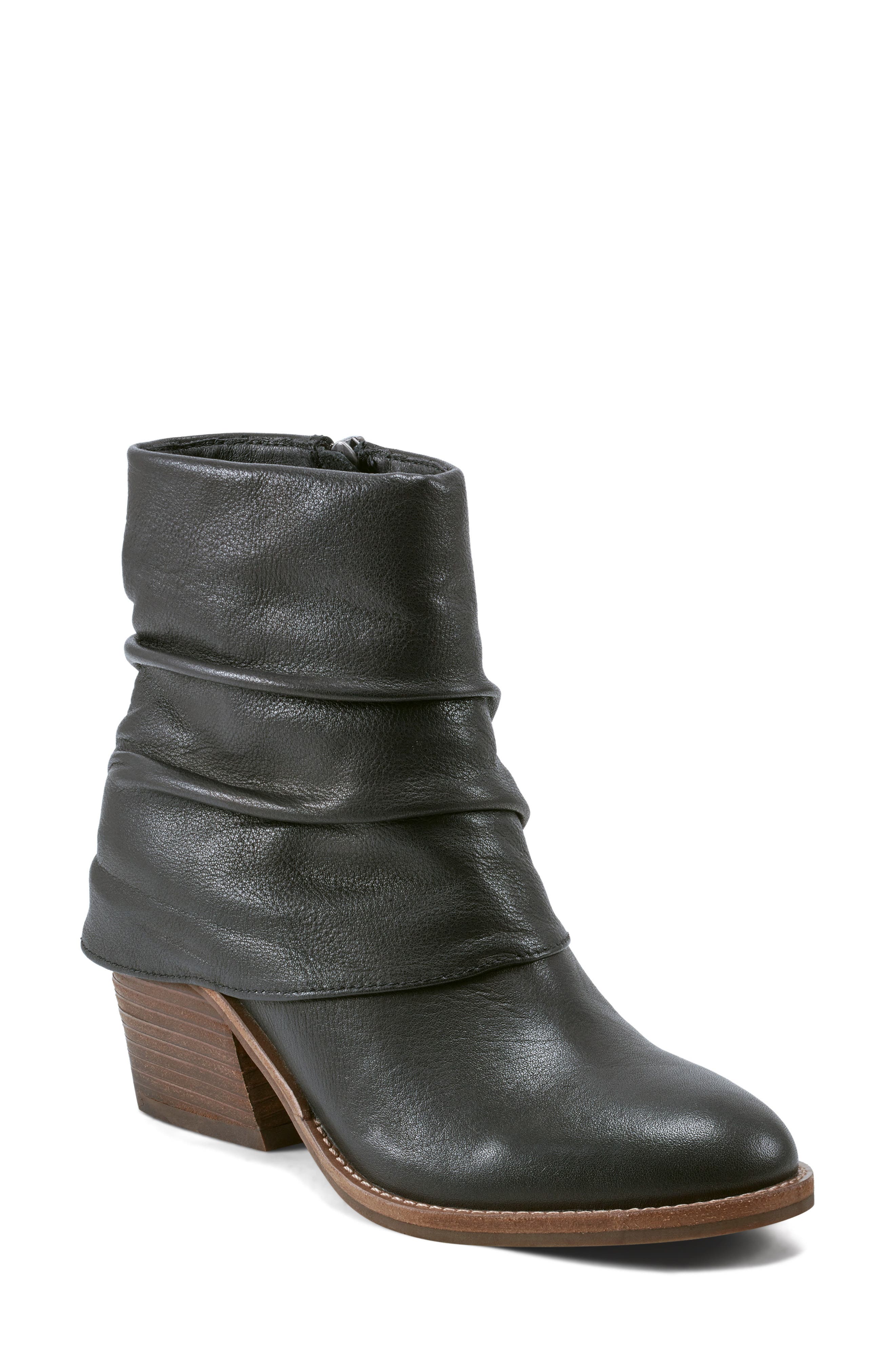 Earth<sup>®</sup> Savvy Ruched Bootie, Main, color, Black