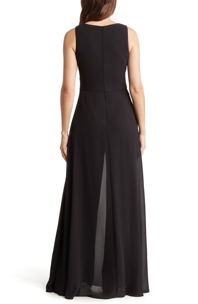 Marina Chiffon Overlay Sleeveless Jumpsuit, Alternate, color, 
