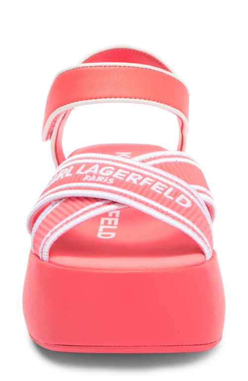 Karl Lagerfeld Paris Meddi Platform Sandal In Sunset Coral