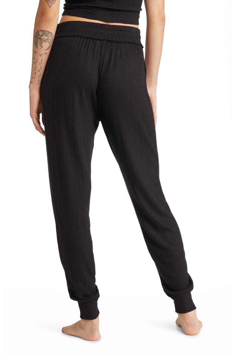 Cozy Rib Joggers, Alternate, color, BLACK