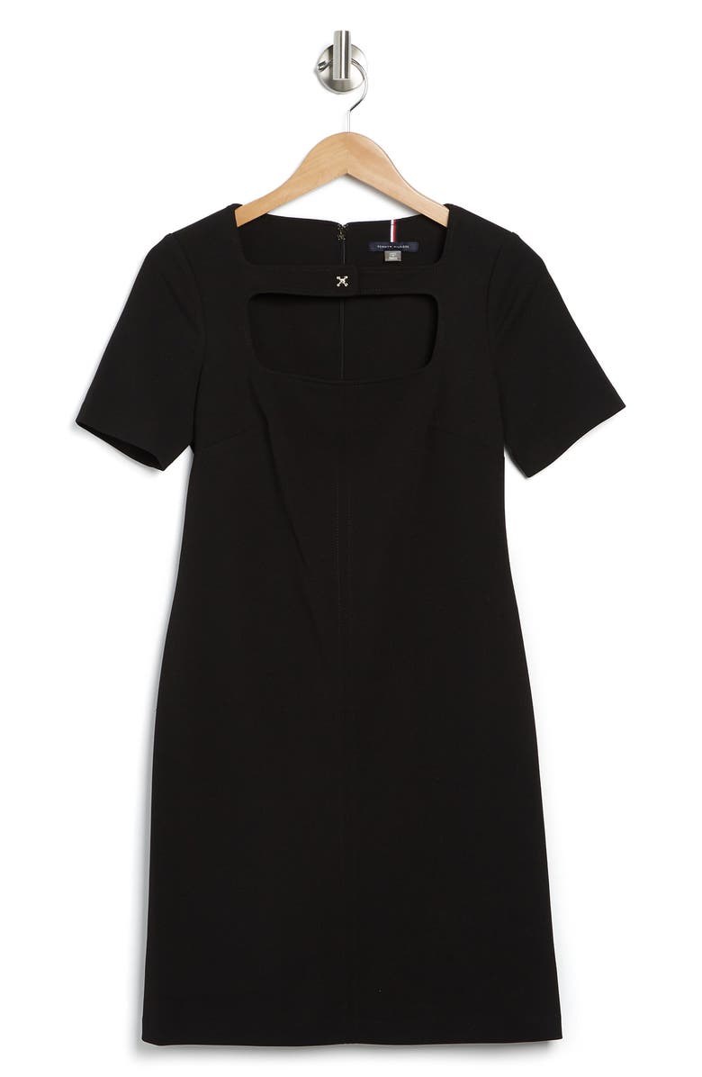 Tommy Hilfiger Cutout Scuba Crepe Sheath Dress, Alternate, color,
