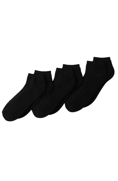 3-Pack Soft Viscose Half Cushion Quarter Socks