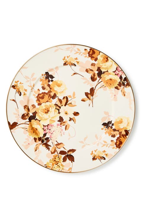 Wild Rose White Serving Platter