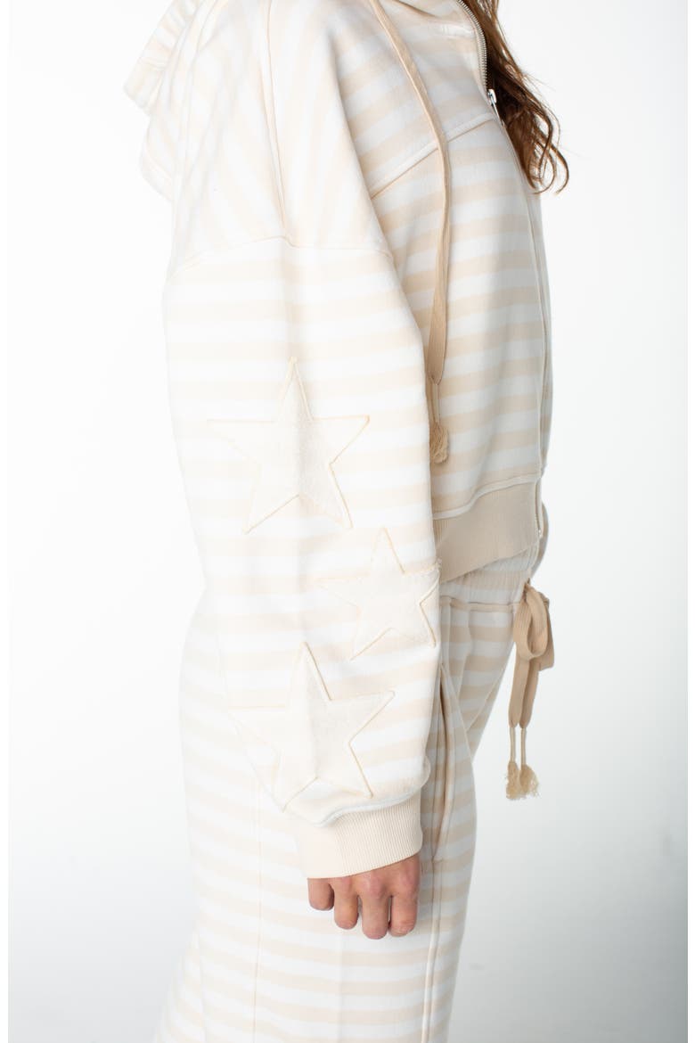 Fringing Reefs Stripe Hoodie, Alternate, color, PARCHMENT