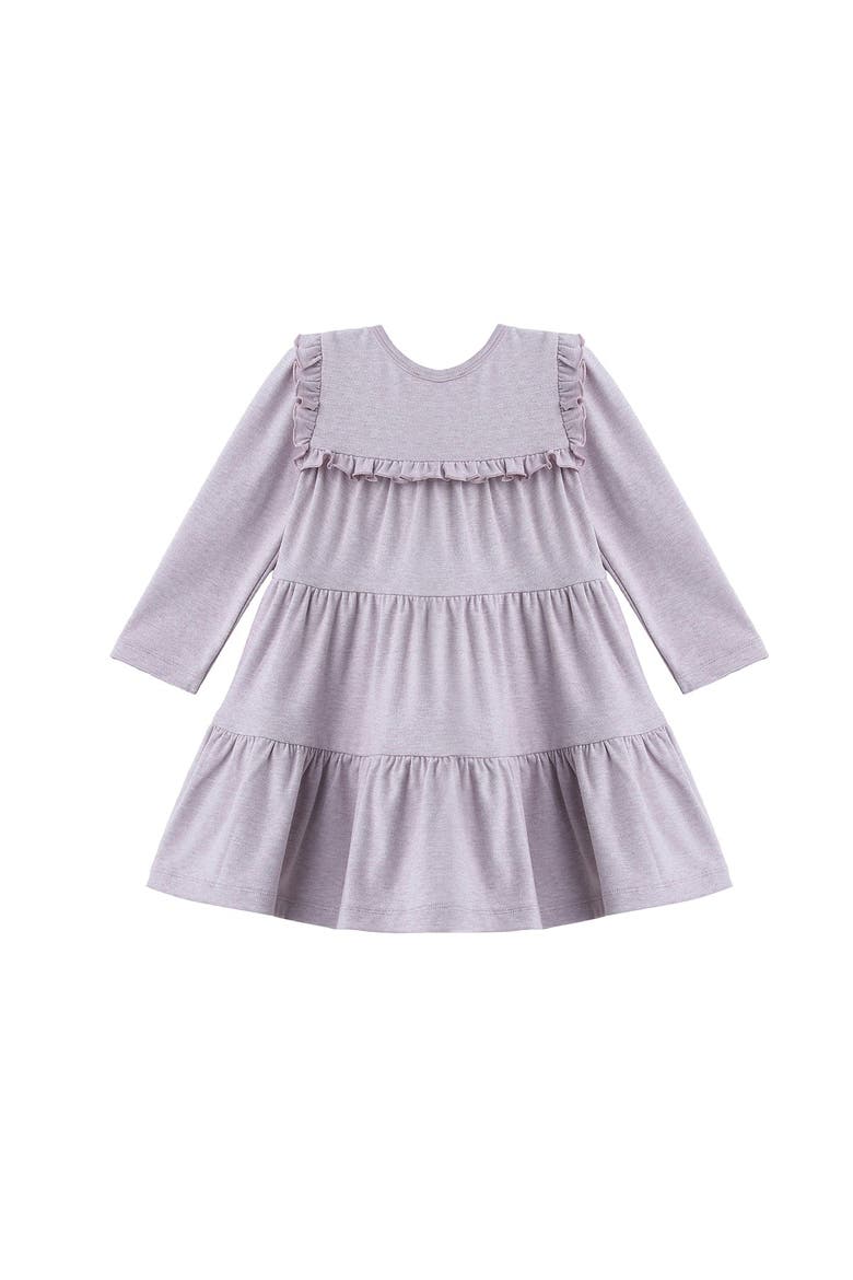 Maggie Long Sleeve Ruffle Yoke Tiered Dress, Alternate, color, Purple