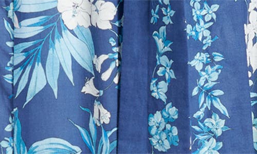 Kobi Halperin Zariah Print Long Sleeve Shirtdress In Blue