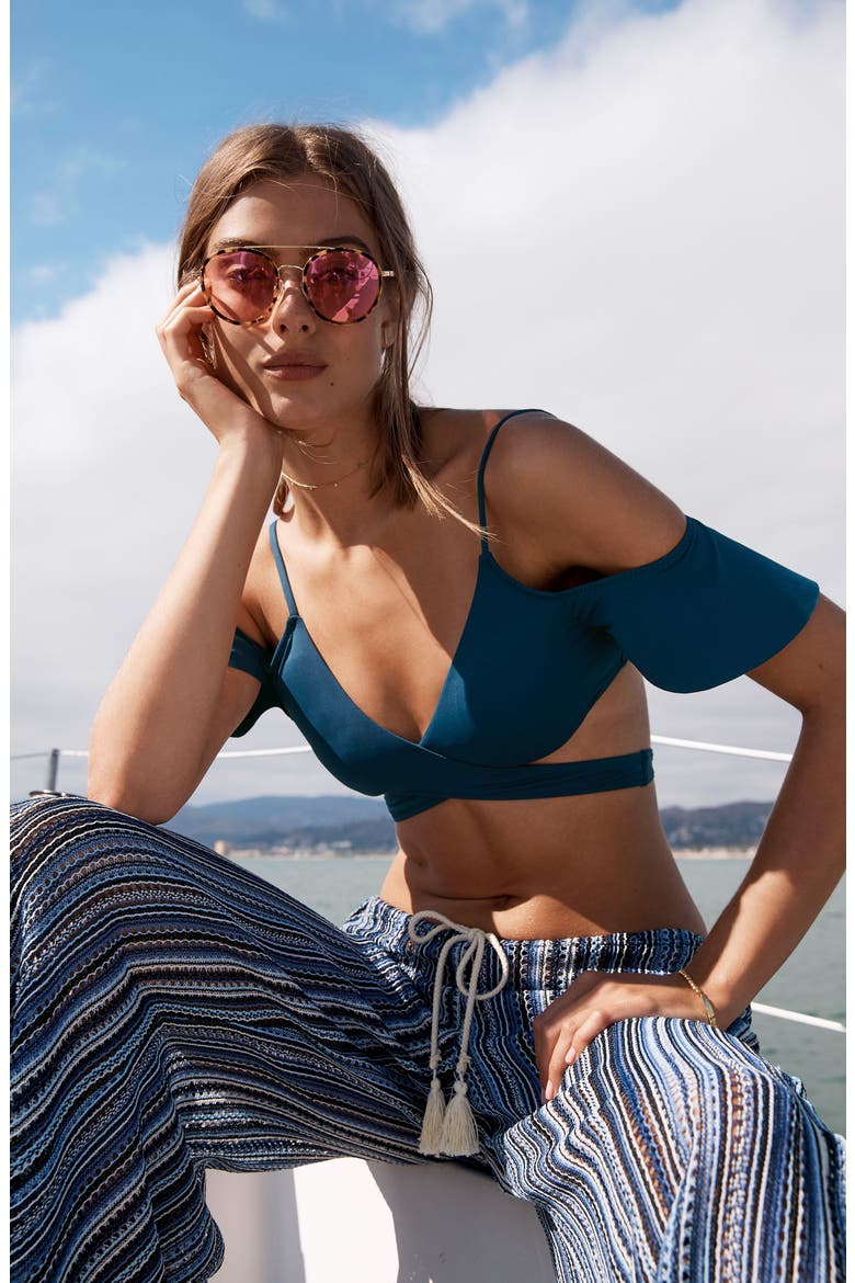 Pierside Cover-Up Flyaway Pants, Alternate, color, MIST