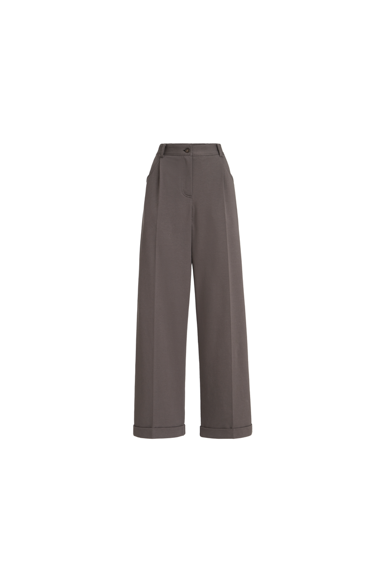Wide track trousers, Alternate, color, Brown