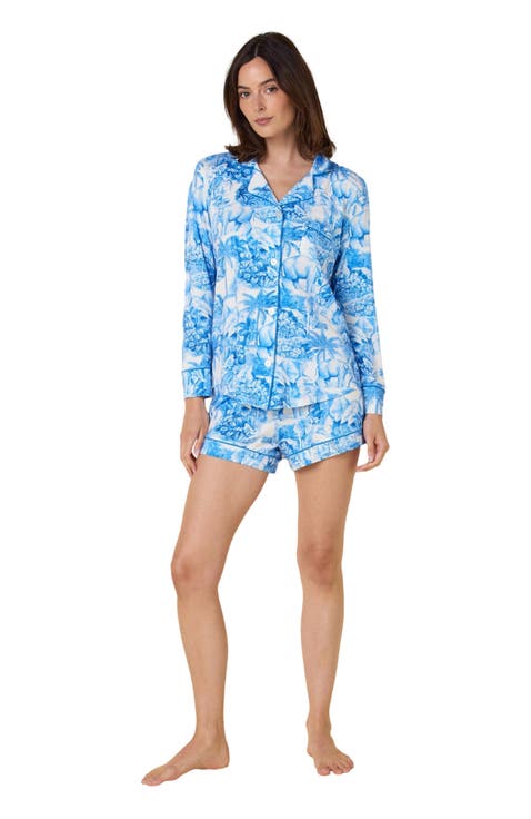 Pima Knit Long Sleeved Short Set