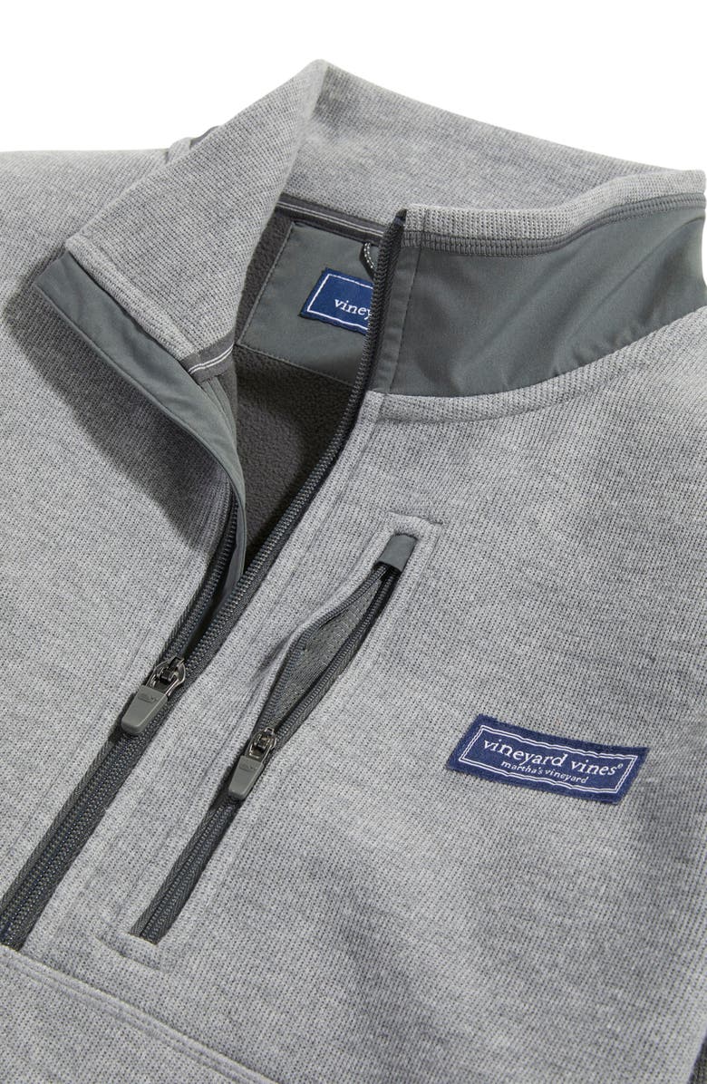 vineyard vines Mountain Quarter Zip Sweater Fleece Pullover, Alternate, color, 