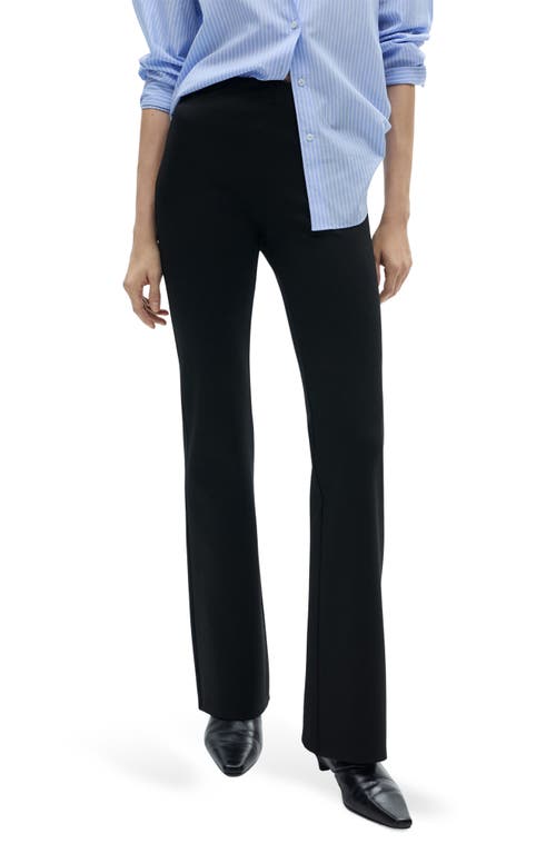 Mango Flare Leggings In Black