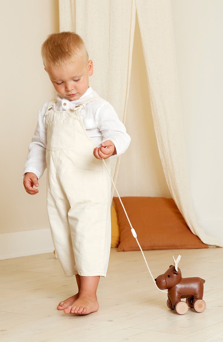 Little Big Friends Moose Pull Along Friends, Alternate, color, Brown