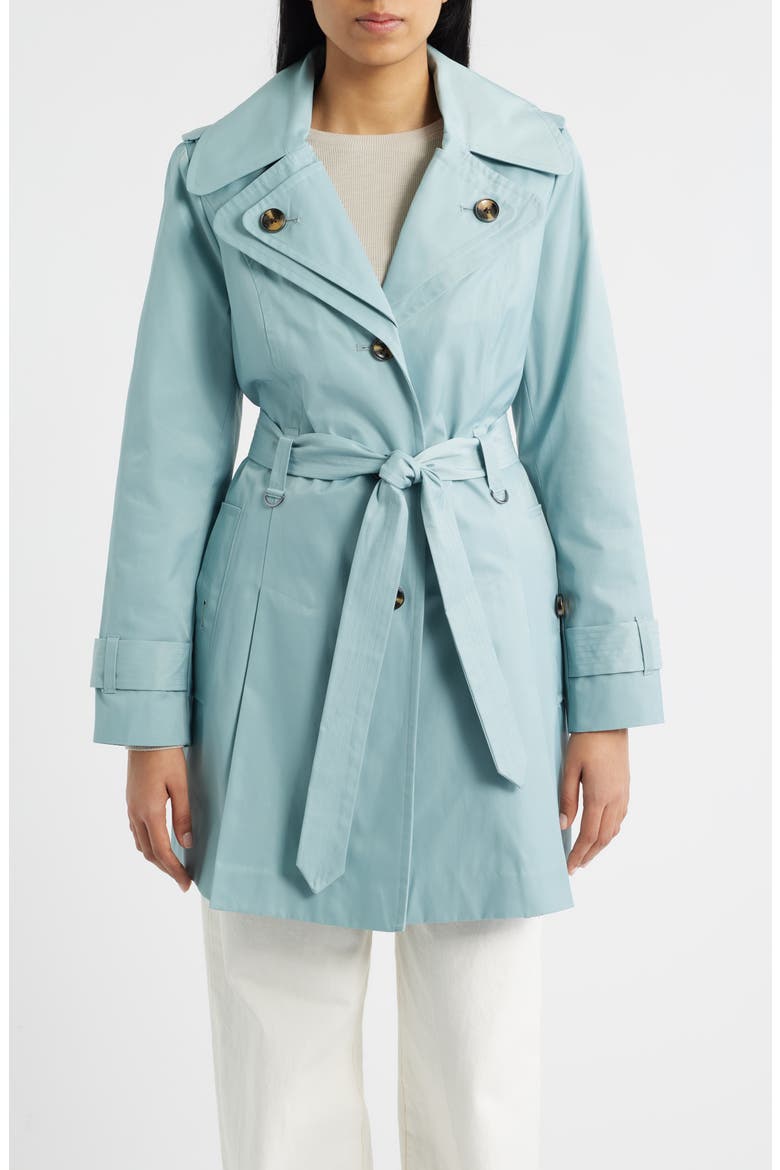 Single Breasted Trench Coat, Main, color, GREEN
