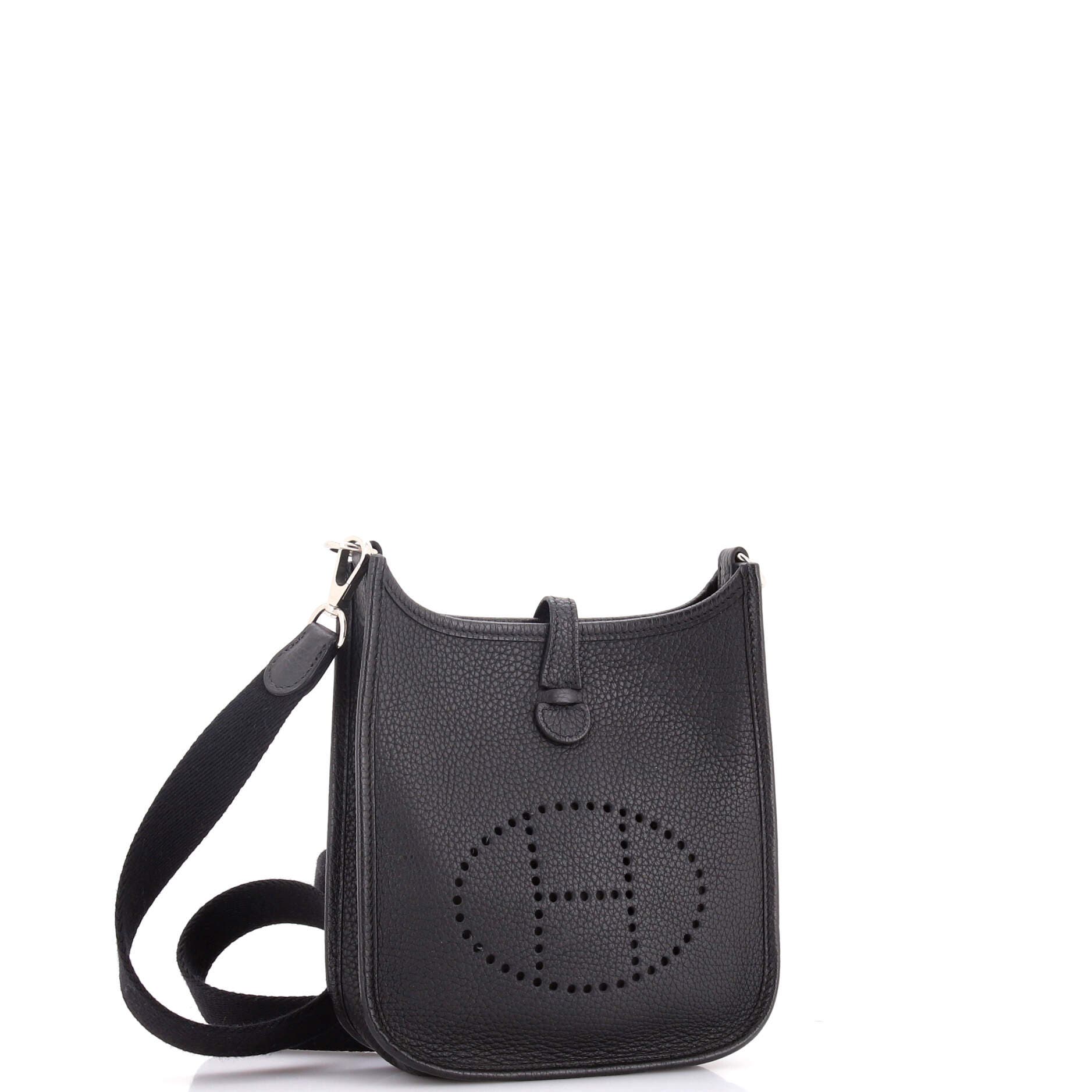 Pre-Owned Hermes Evelyne Bag Gen III Clemence TPM, Alternate, color, Noir