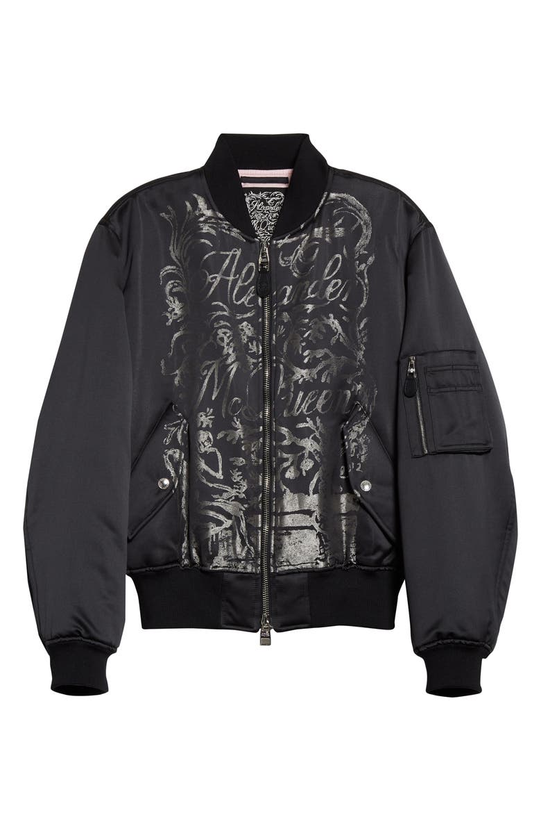 McQueen Alexander McQueen Blake Illustration Jacquard Bomber Jacket, Alternate, color,