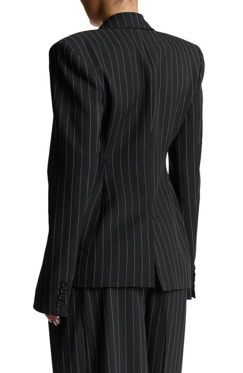 Naked Wardrobe Pinstripe Blazer In Black