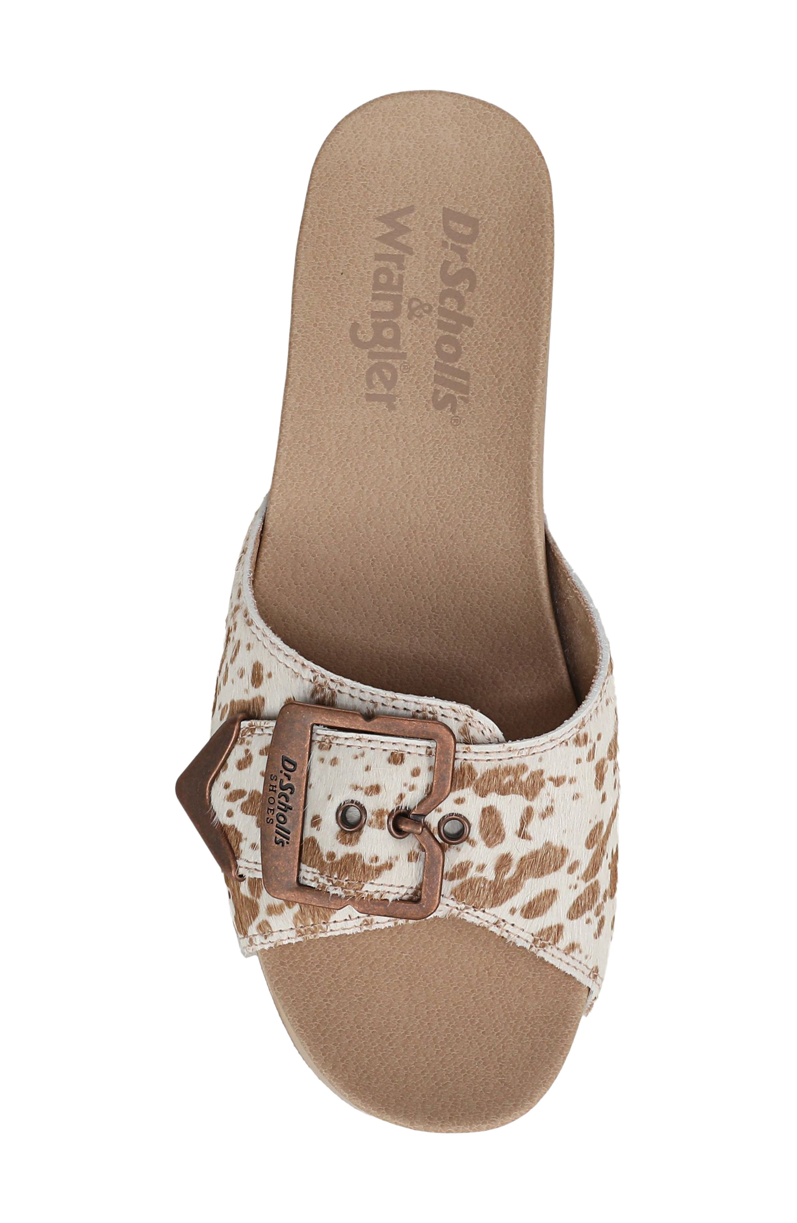Dr. Scholl's Original Rodeo Platform Slide Sandal, Alternate, color, Tan Calf Hair