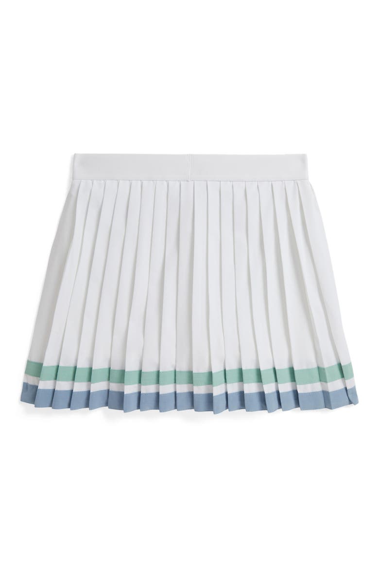 Kids' Stripe Detail Pleated Skort, Alternate, color, WHITE