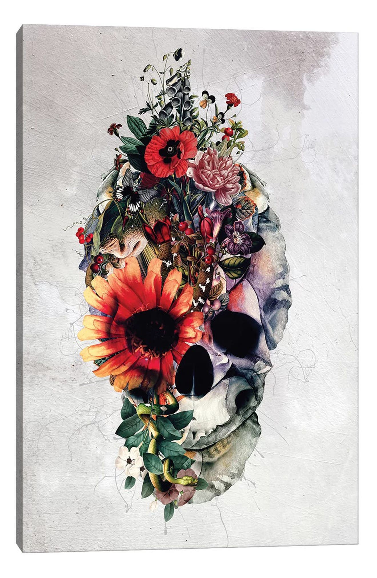 iCanvas Two Face Skull Canvas Art by Riza Peker, 18"x26"