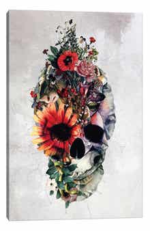 iCanvas Two Face Skull Canvas Art by Riza Peker, 18"x26"