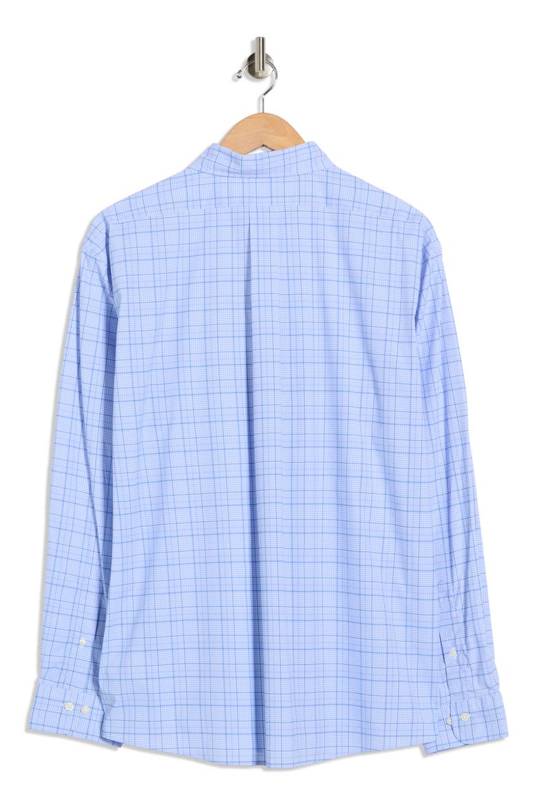 Sport Fit Plaid Performance Button-Down Shirt, Alternate, color, HYDRANGEA GLEN