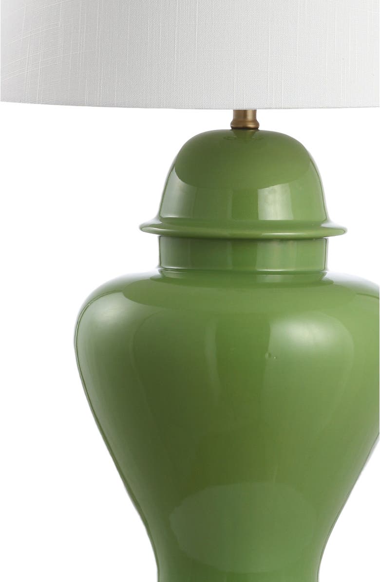 JONATHAN Y Sagwa 33" Ceramic/Iron Modern Classic LED Table Lamp, Alternate, color, Green