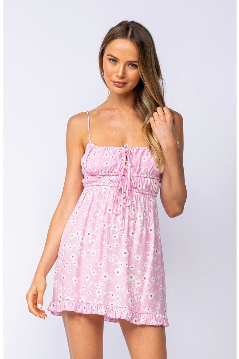 Square Neck Minidress, Alternate, color, PINK