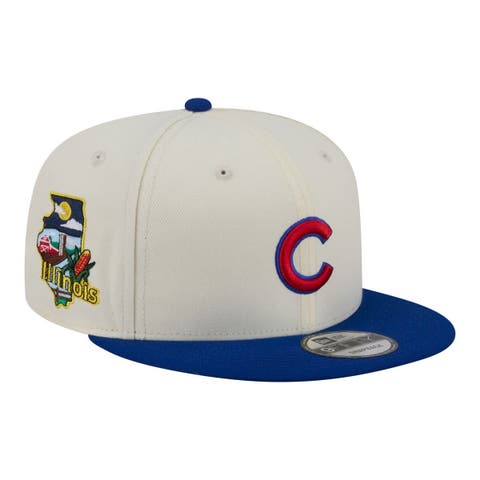 Men's New Era Cream/Royal Chicago Cubs Localized 9FIFTY Snapback Hat