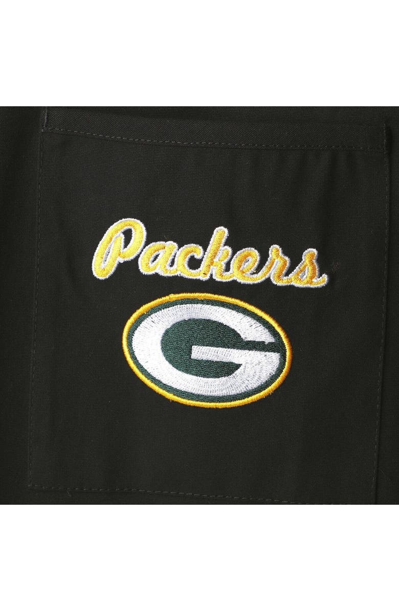 CONCEPTS SPORT Black Green Bay Packers Team Scrub Top, Alternate, color,