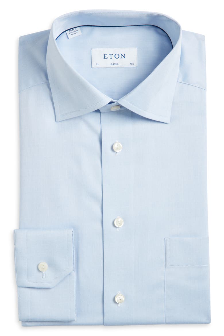 Classic Fit Solid Dress Shirt, Main, color, LIGHT PASTEL BLUE