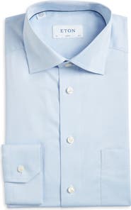 Eton Classic Fit Solid Dress Shirt