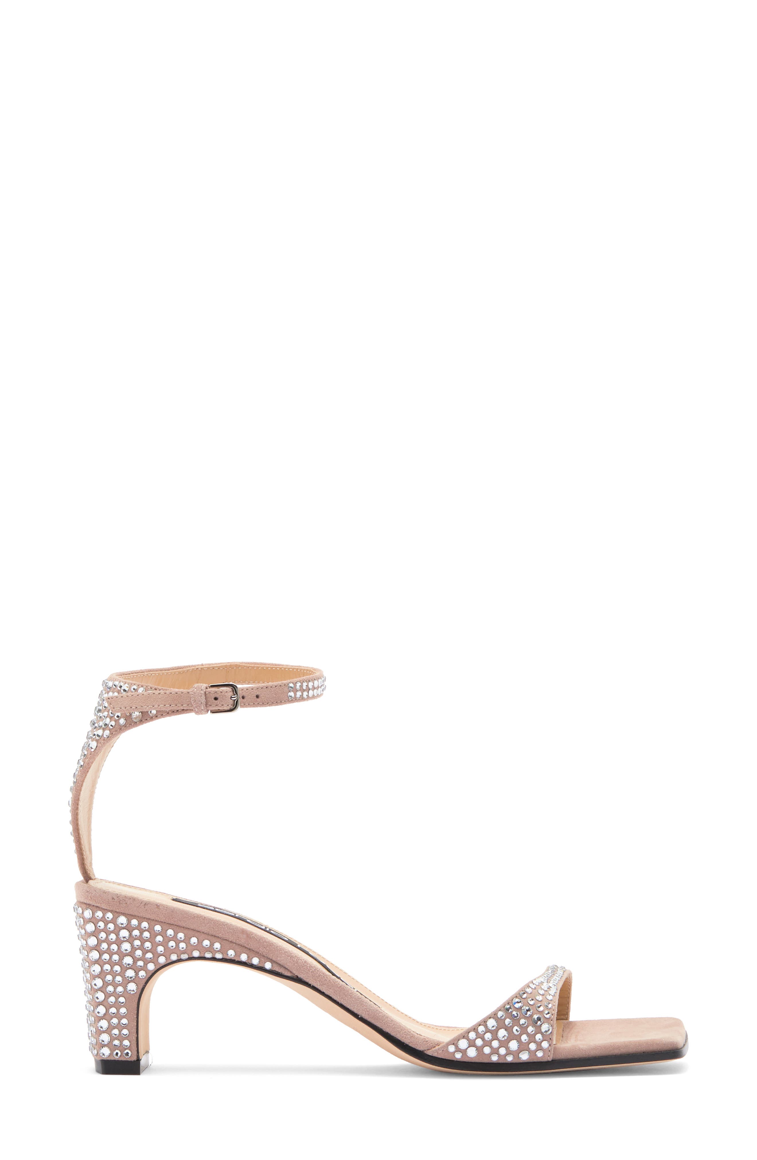 Sergio Rossi Kitten Heel Rhinstone Sandal, Alternate, color, 