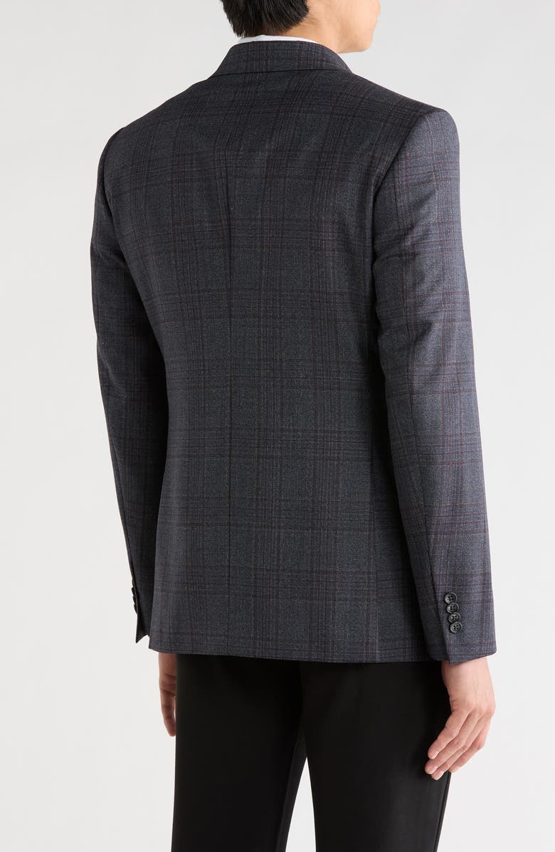 John Varvatos Star USA Plaid Two-Button Sport Coat, Alternate, color, Grey